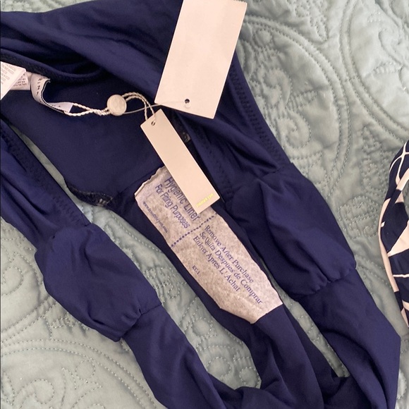 NWT Trina Turk Navy and White adjustable Bikini Sz 14 - Picture 15 of 15